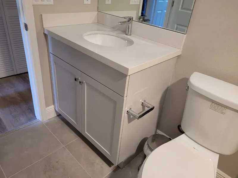 Custom bathroom vanity by Eco Woodwork & Design, Oakland Park FL