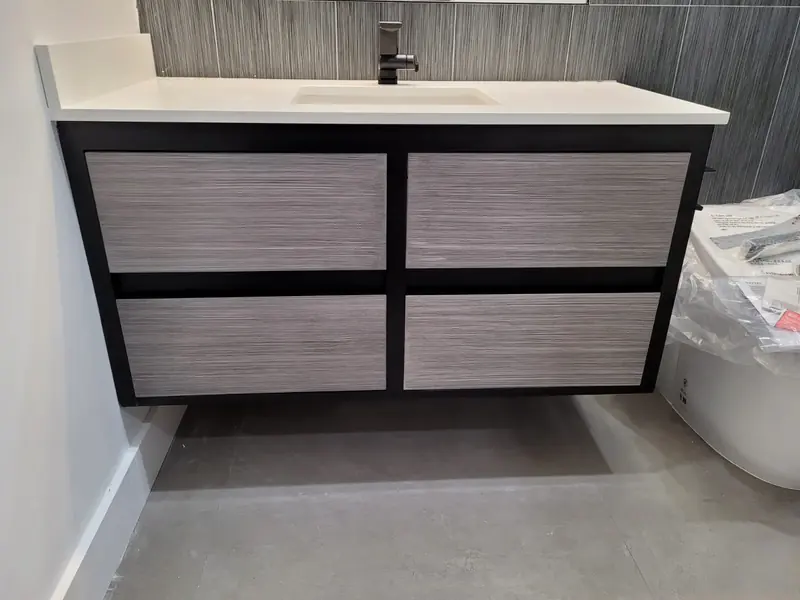 Custom bathroom vanity by Eco Woodwork & Design, Oakland Park FL