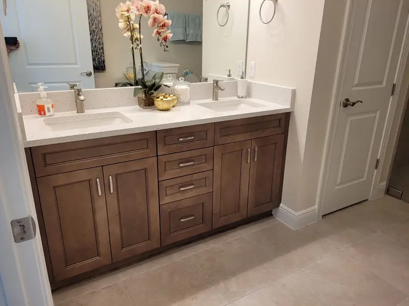 Custom bathroom vanity by Eco Woodwork & Design, Oakland Park FL