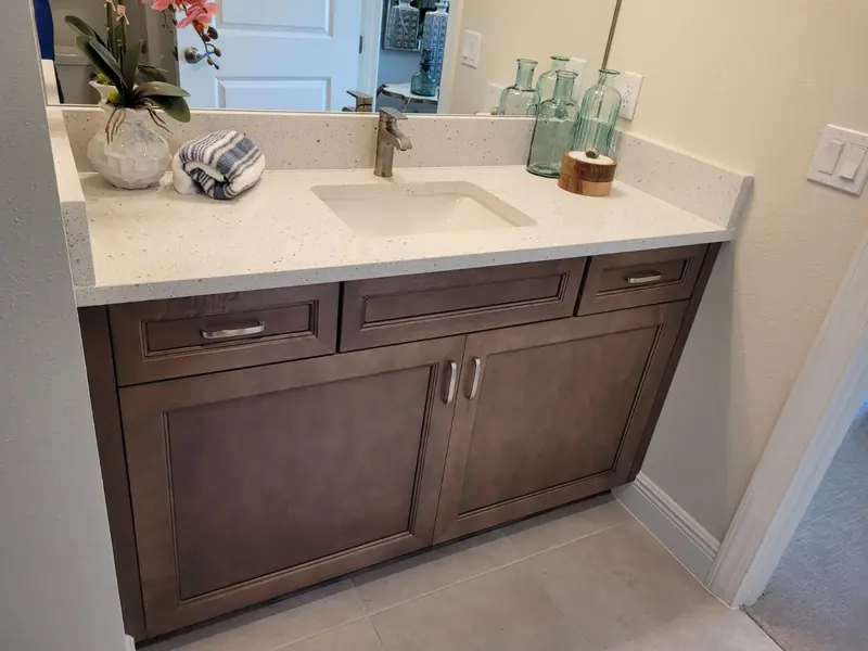 Custom bathroom vanity by Eco Woodwork & Design, Oakland Park FL